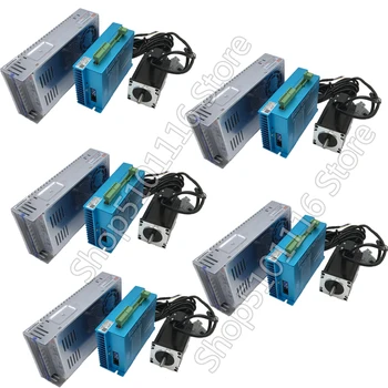 

5KITS 3Nm Nema23 57MM AC DC DSP Closed Loop Stepper Motor Drive Cooling fan Hybird Encoder Easy Servo& 400W Power Supply Kits
