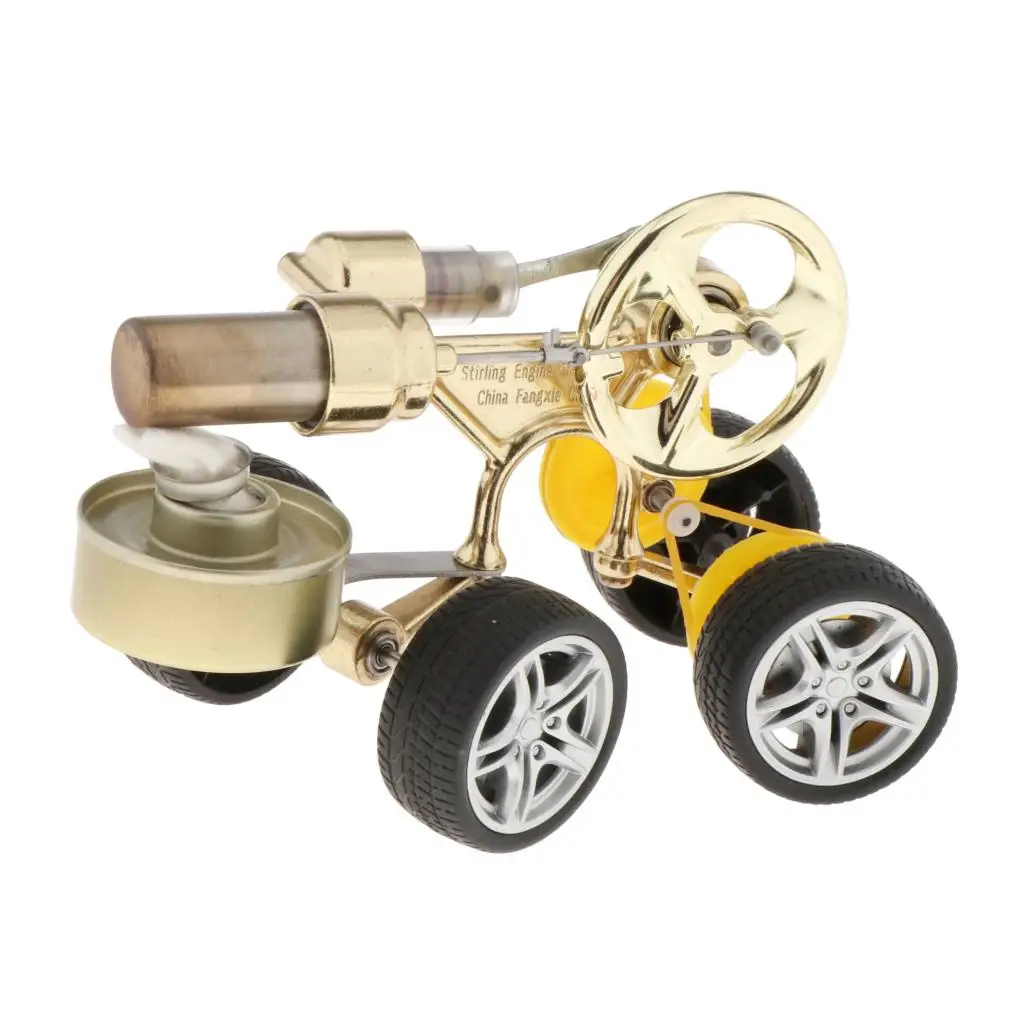 Classic Stirling Car Engine Model Vehicle Kit Making Heat Physics Toy Gifts