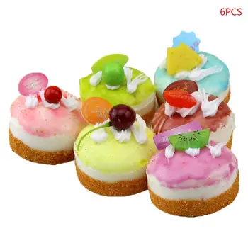 

6x Realistic Artificial Fake Cake Model Photography Props Home Shop Food Kitchen