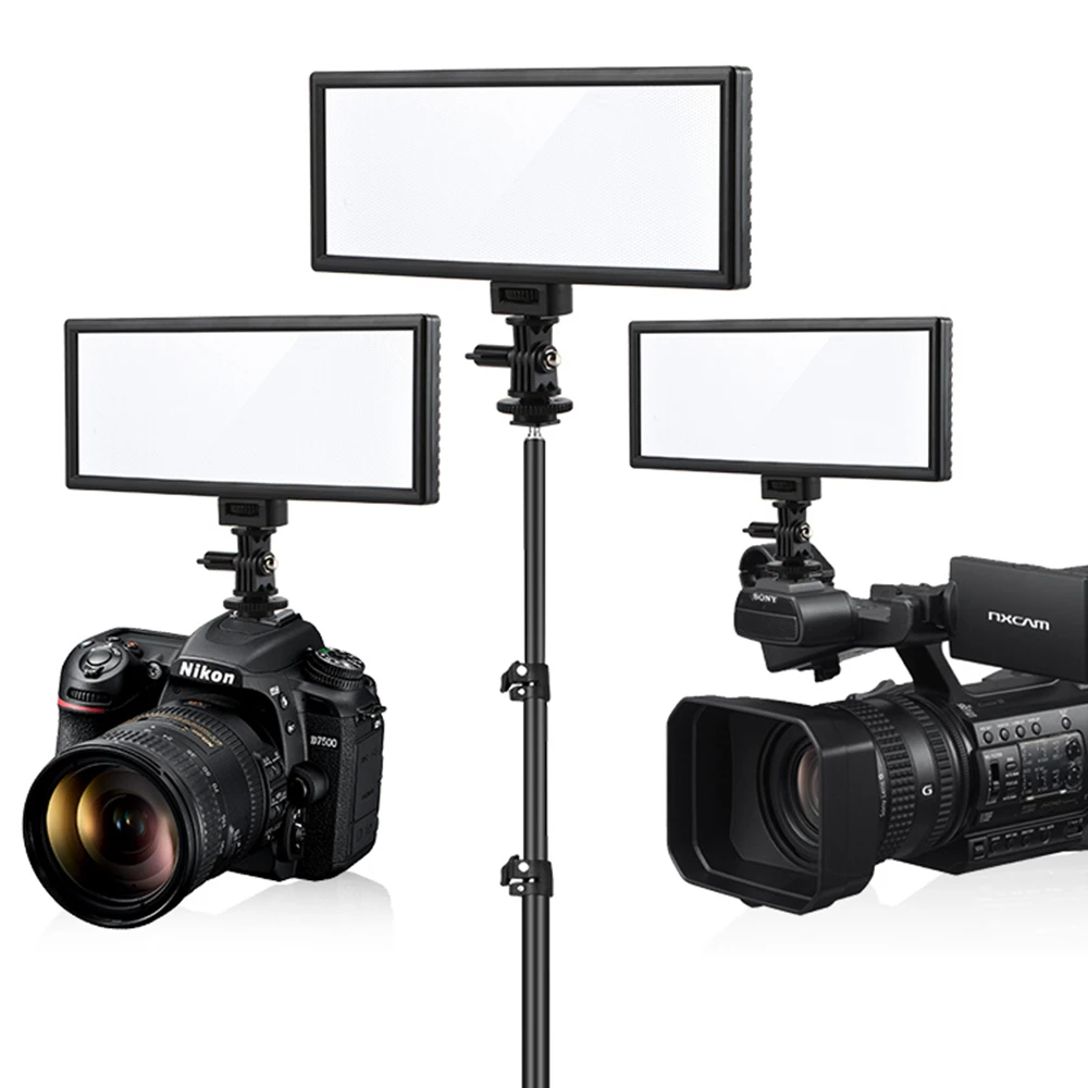  Viltrox L132T LED Video Light Ultra Thin LCD Display Bi-Color & Dimmable DSLR Studio Light Lamp Pan - 32798639265