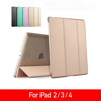 

Case for IPad 2 3 4 PU Leather Smart Cover Shockproof Waterproof Anti-Dust Color Ultra Slim Smart Magnet Wake Up Sleep dropship
