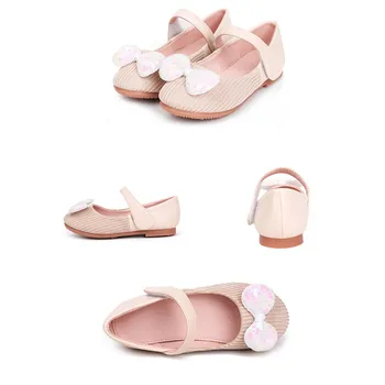 

Summer Children's Flat Shoes, Fashionable Tound Toe Bow Design Girls Shoes, Breathable Microfiber Upper Soft Sole Students Shoes