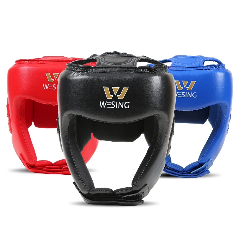 wesing Professional Boxing Muay Thai Martial Arts Training Sparing Headgear Without Cheeks by
