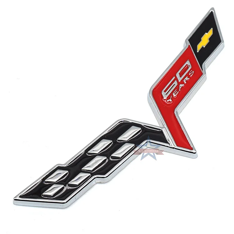 Corvette Автомобильный логотип Подходит для Chevrolet декоративная наклейка Cruze Модифицированная Corvette 60 Юбилейная наклейка на бампер s