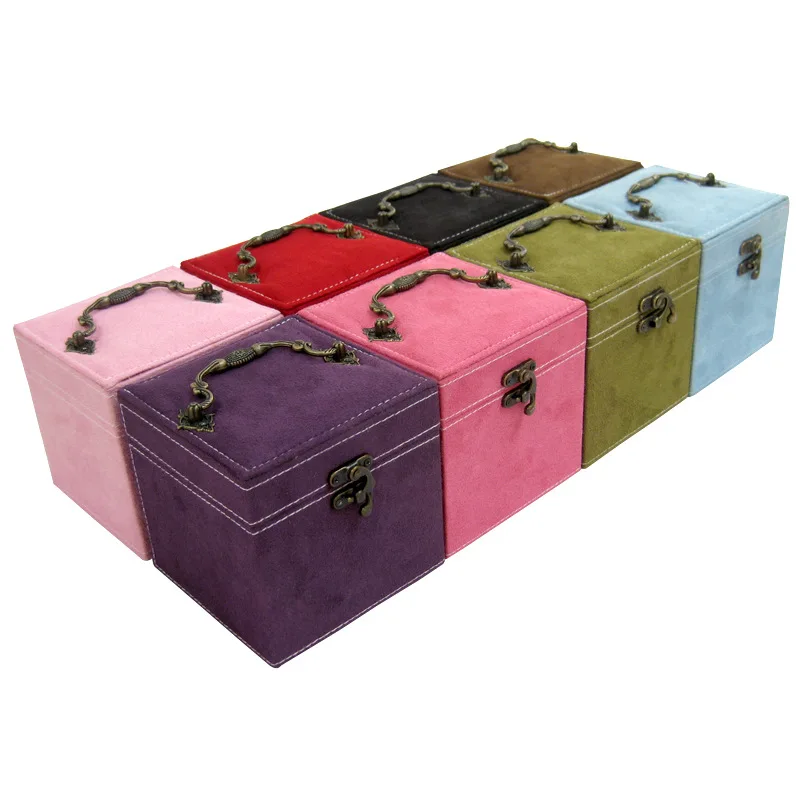 

Ya ni sha Jewlery Box Fleece Three-Layer Jewlery Box Hot Selling Multi-color