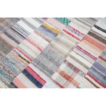 

301x398 Cm Multicolor Handmade Rugs Patchwork Rug-10x13 Ft