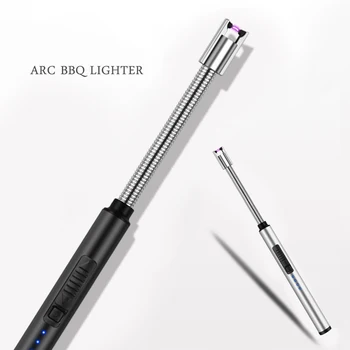 

360Degree Candle Lighter Rechargeable Electric Arc Ignition Lighter with USB Cable Windproof Electronic Lighter for Kitchen Tool