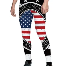День Независимости тематические Ретро красный флаг брюки мужские Леггинсы с карманами День Независимости Buttery мягкая износостойкость полная длина Qui
