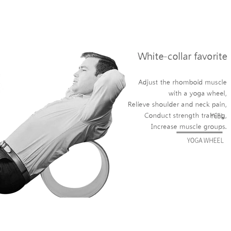 Yoga Wheel, Yoga Project Wheel for Stretching and Increased Flexibility, Relieves Back Pain, Improves Yoga Posture