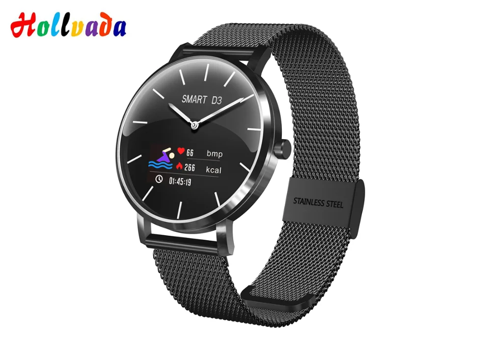 black steel Умные часы Bluetooth Android iOS камера Пульт дистанционного управления монитор сна пульсометр кровяное давление кислородный браслет VS Y6 W8 H8 - Цвет: black steel