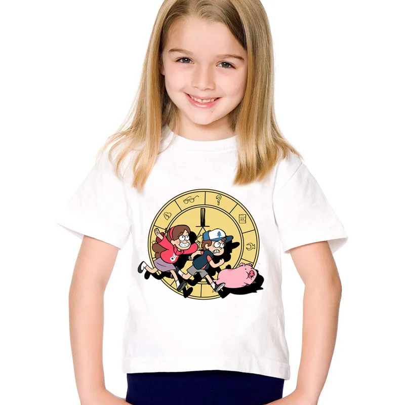 Children-Cartoon-Print-Gravity-Falls-Mabel-Dipper-Funny-T-shirts-Kids-Summer-Tees-Boys-Girls-Casual