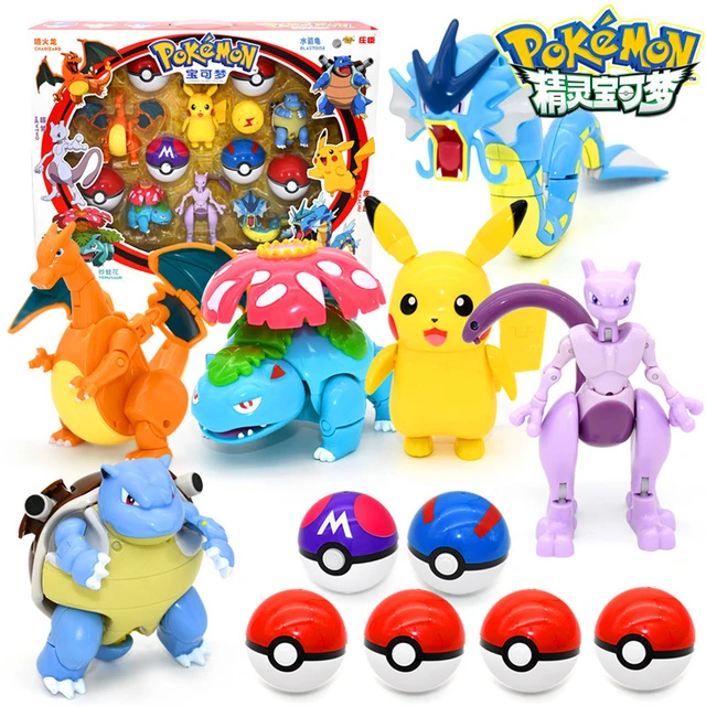 Batalha pokeball com pokemon pikachu figura de ação modelos brinquedos -  AliExpress