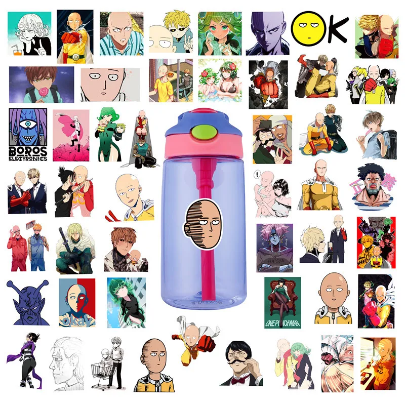50 шт. японского аниме ONE PUNCH-MAN мультяшная наклейка s для автомобиля ноутбука телефона скейтборда мотоцикла велосипеда мультяшная наклейка F4