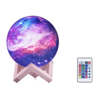 

Moon Lamp(5.9 Inch)16 Colors LED 3D Print Moon Lamp,with Stand & Remote& and USB Rechargeable, Moon Lamp for Kids