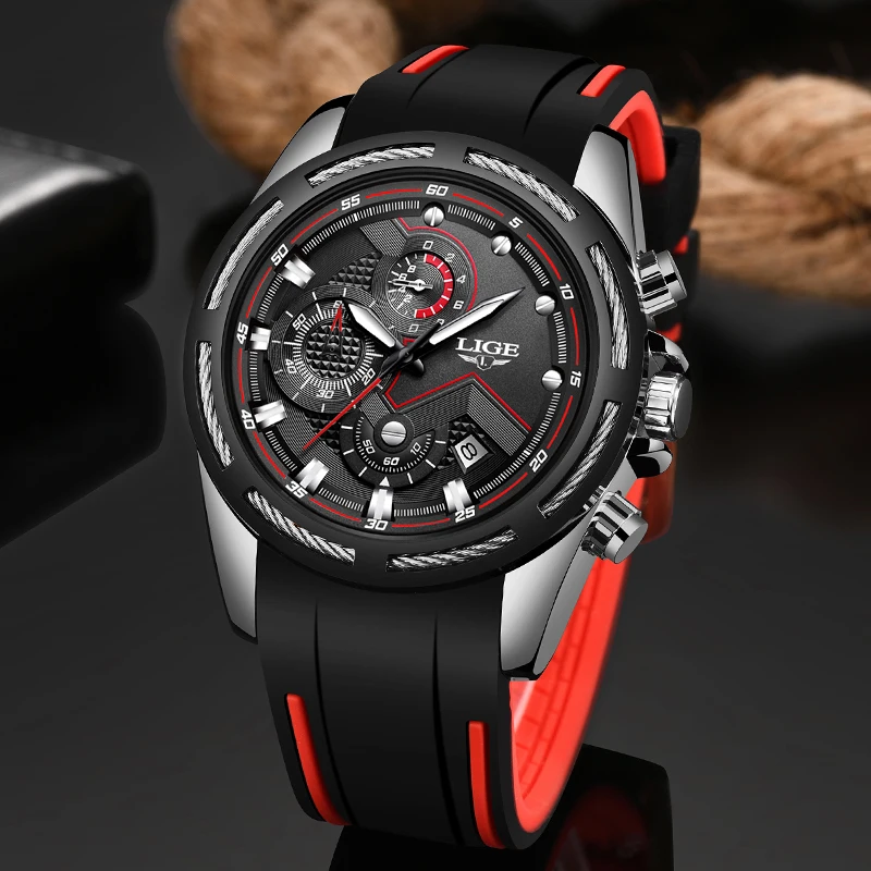 Comprar Reloj Masculino 2019 LIGE nuevo reloj deportivo de cuarzo para hombre reloj de marca Original para hombre reloj resistente al agua con esfera DE ACERO INOXIDABLE