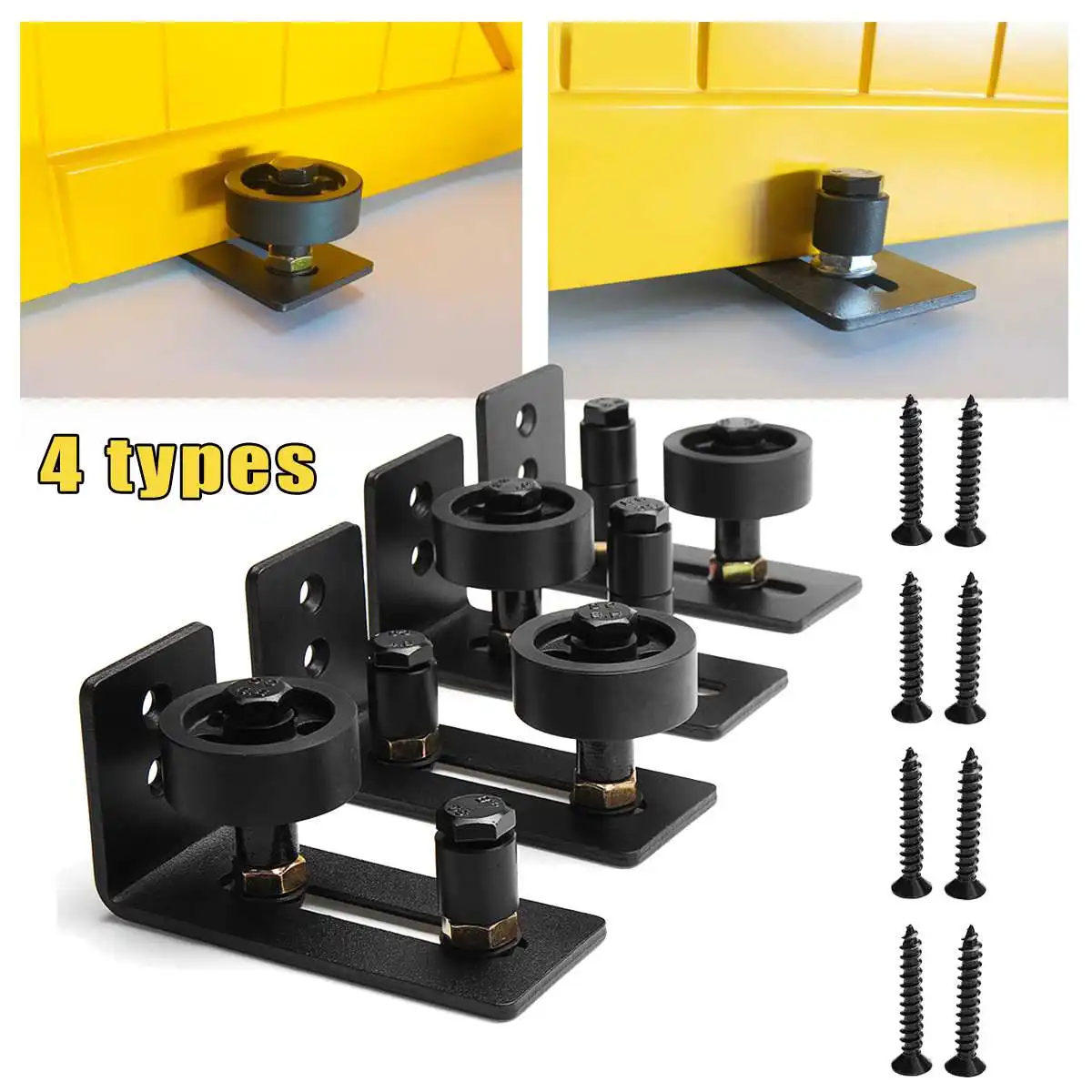 

Wall Mounted Door Stopper Barn Door Floor Mounting Bracket Steel Doorstops A/B/C/D Durability