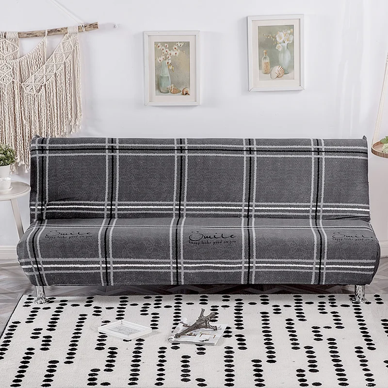 Безрукавный чехол для дивана без подлокотника растягивающиеся складные диванные чехлы с принтом мебель Украшение скамейка кровати чехлы - Цвет: k505
