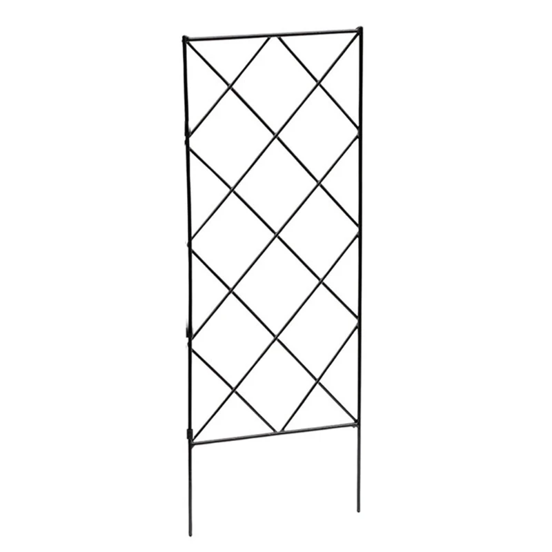 Garden Trellis for Vines Climbing Plants Black Metal Wire Lattice Grid Panels for Cucumber Vegetables Clematis Support