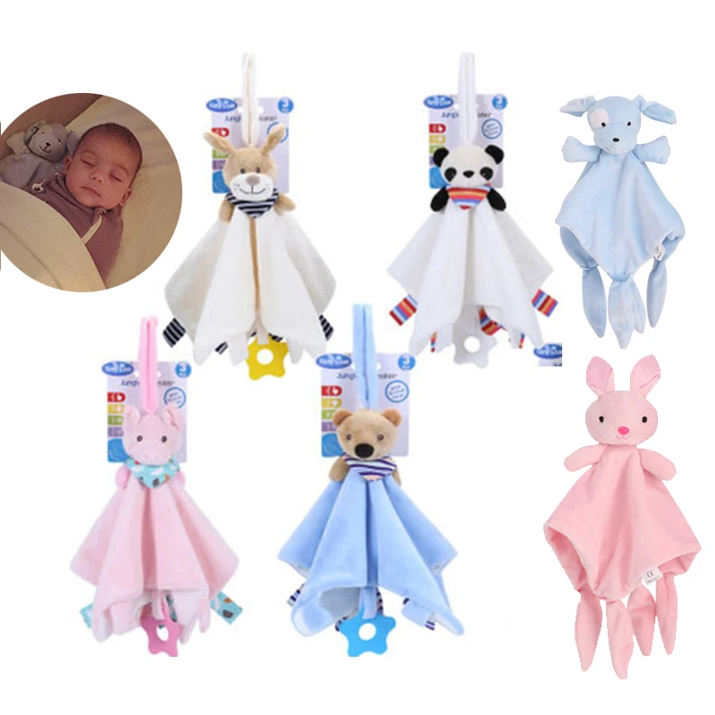 Baby Plush Toys Soft Appease Towel Soothe Reassure Sleeping Animal Blankie Educational Rattles Clam plush Bebes Doll | Игрушки и хобби