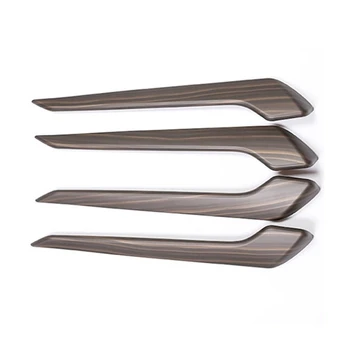 

4Pcs ABS Wood Grain Appearance Car Inner Door Panel Armrest Cover Trim Door Handle Cover Trim for Toyota RAV4 2019 2020