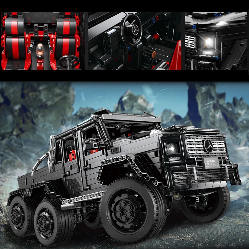 1:8 Benz внедорожный 6x6 LAND CRUISER RC автомобиль 3300 шт. Technic создатель города строительные блоки кирпичи игрушки подарки для детей