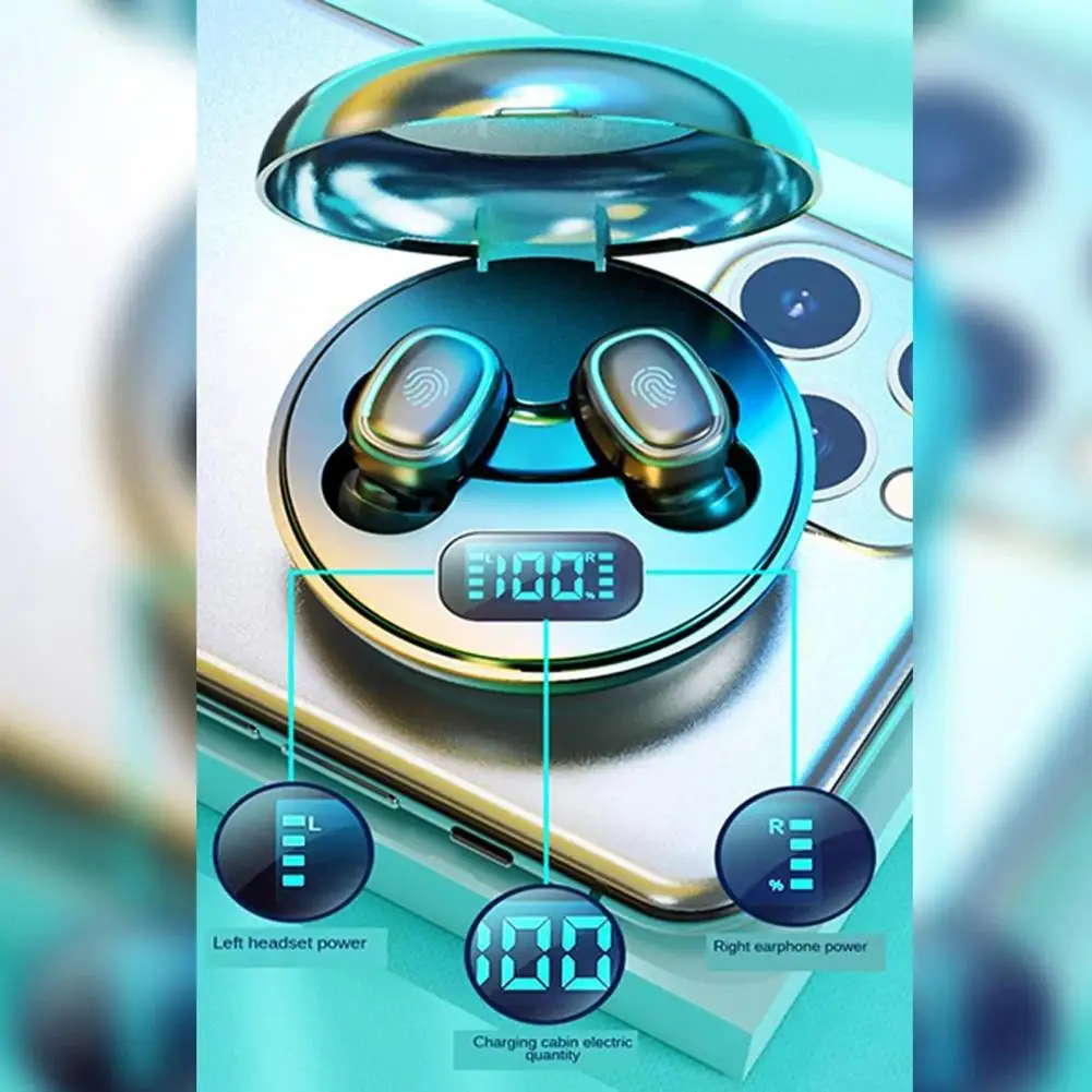 Wireless Earphones IPX6 Waterproof TWS Touch 3D Sound Earplug Is Built In with TWS Bluetooth 5 0 Headset with LED Display