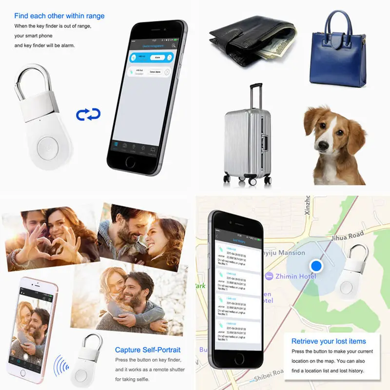 Смарт Bluetooth Анти-Потеря устройства Gps Трекер Брелок локатор Mart селфи ключ искатель детей домашних животных пожилых трекер