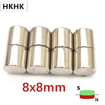 

5/10/500 8x8 Neodymium Magnet 8mm x 8mm Super Powerful Strong Permanent Magnetic imanes N35 Round NdFeB 8X8 mm Magnetic standard