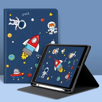 

for iPad 10.2 2019 Case A2197 A2198 A2200 with Pen Holder 9 Positions Stand Back Cover Stable Sturdy Case for iPad 10.2 -inch