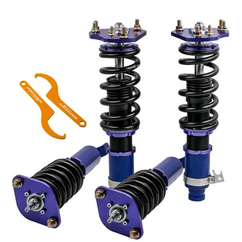 

Coilovers Kits for Honda Prelude 1992 -2001 1992 1993 1994+ Shock Absorbers Adj. Height Blue Suspension Shocks Struts Spring