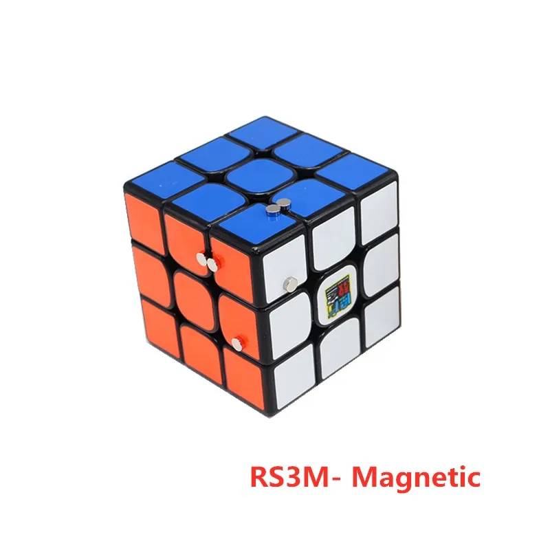 MOYU RS3M Магнитный магический куб, 3X3X3 игровой специальный кубик, 3X3X3 скоростная головоломка для детей Подарки - Цвет: BLACK