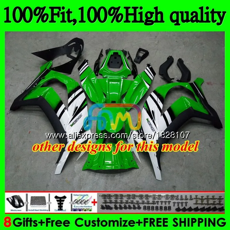 Инъекции для KAWASAKI ZX1000 ZX 10R 1000CC 18BS. 70 ZX-10R ZX10R, возрастом 11, 12, 13, 14, 15, 2011 2012 2013 Обтекатели белого и черного цвета