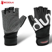 Мужская перчатка для спортзала защита запястья противоскользящая Кроссфит тренажерный зал фитнес перчатки компрессионные ремни для гантелей