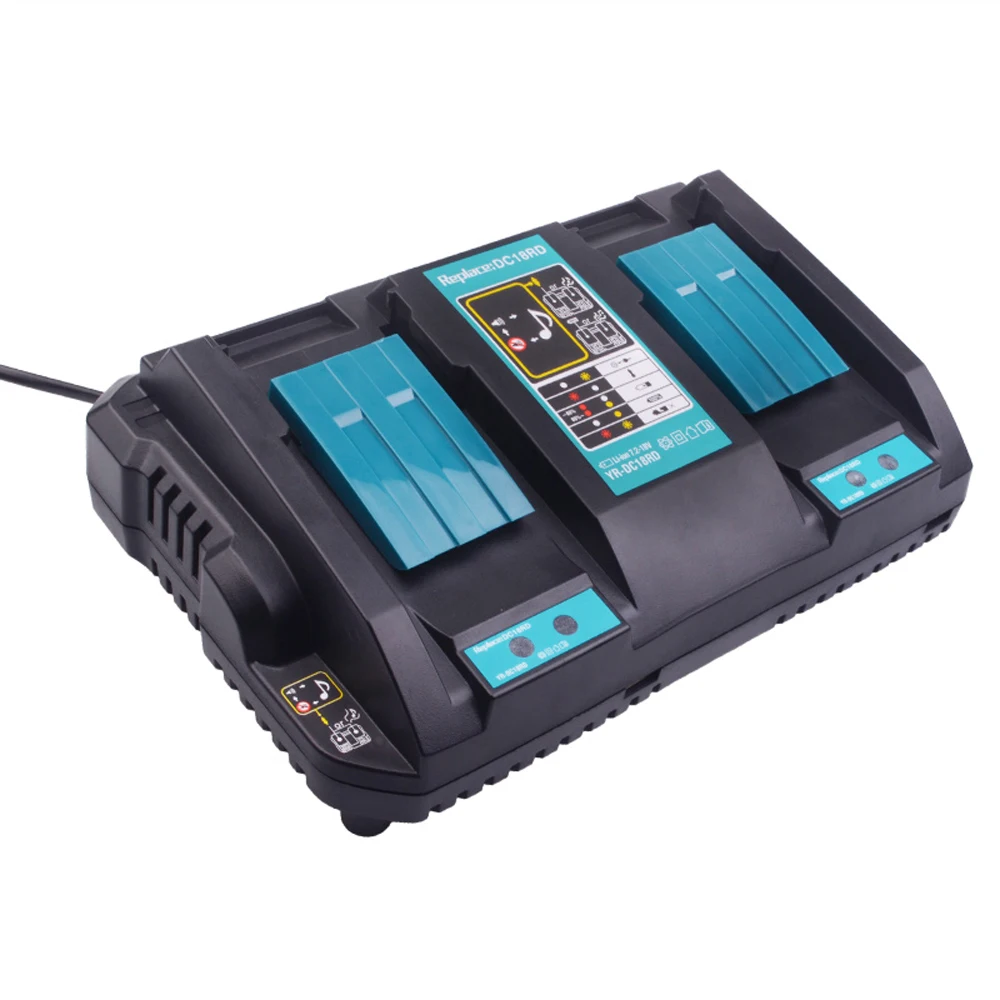 Зарядное устройство для Makita DC18RD с двойным портом USB, 14,4 В, 18 В, 3 А