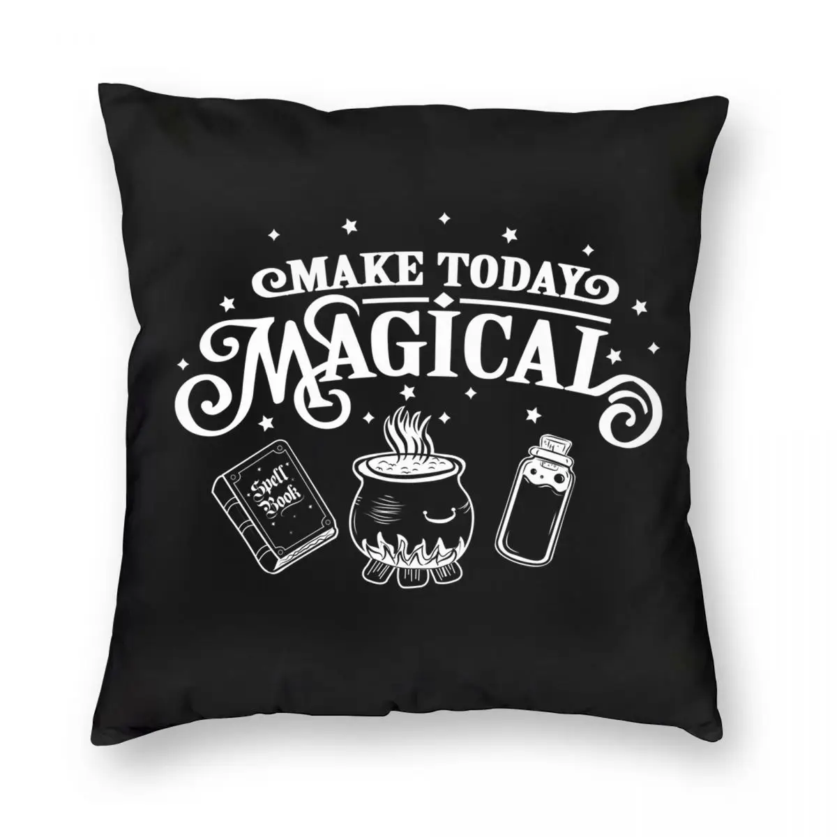 

Make Today Magical Square Pillowcase Polyester Linen Velvet Pattern Zip Decor Pillow Case Car Cushion Cover 45x45