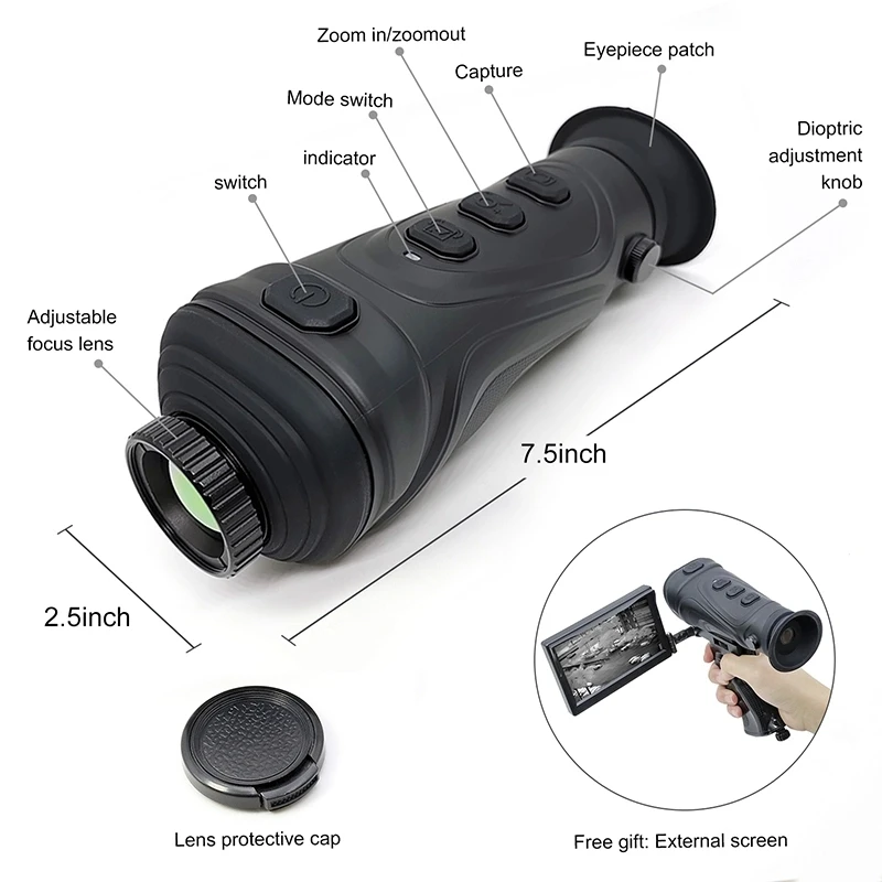 

Factory Price Thermal Monocular Night Vision Scope Infrared Camera HTI 50Hz