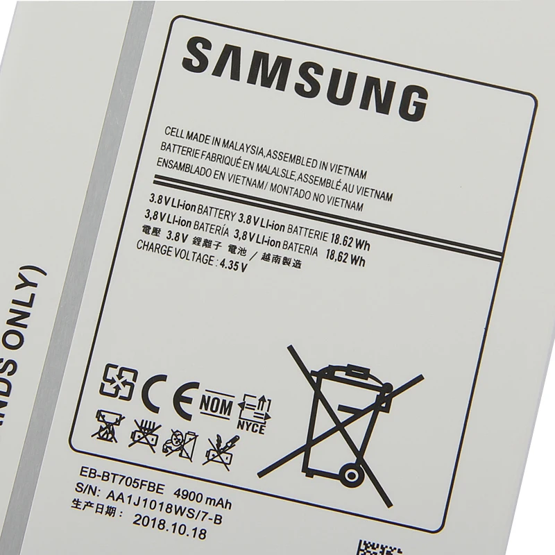 samsung высококачественный EB-BT705FBC аккумулятор для samsung GALAXY T705 Tab S 8,4 EB-BT705FBE T700 4900mAh