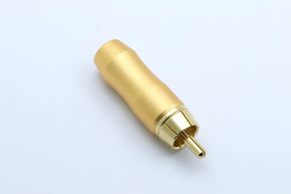 10 шт./лот алюминиевая трубка RCA штекер 24K позолоченный пайка RCA разъем провода аудио усилитель Разъем для динамиков