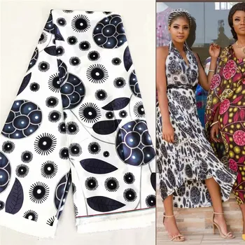 

African wax ribbon silk wax ankara 2020 satin fabric 5 yards audel/modell cotton fabric for dress YL081303