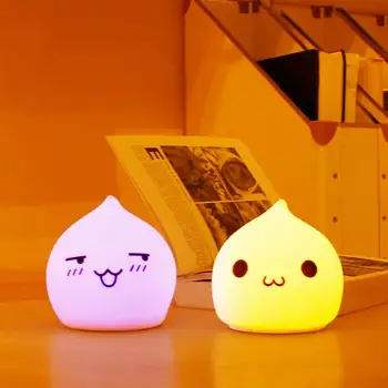 

7 Color Change Lovely Colorful Water Drop Silicone Night Light Desk Table Lamp Battery Home Decoration