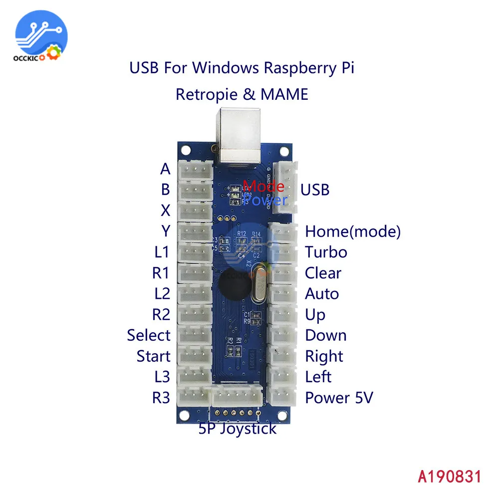 Один 1 плеер аркадный джойстик аксессуары USB энкодер набор кнопок для MAME Fight Stick