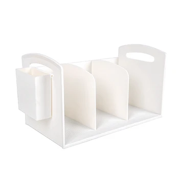 

Plastic Book Stand Holder Office Stationery Pen Holder Desk Book Organizer File Storage Rack