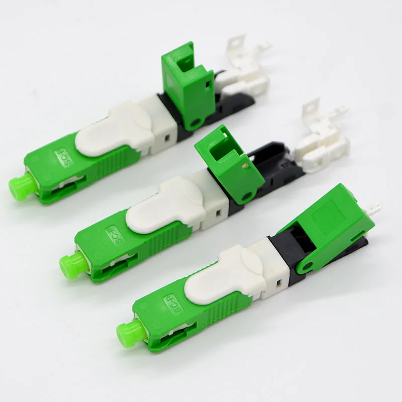 300PCS FTTH Fiber Optical Fast Connector SC/UPC/APC Single Mode Embedded Type Quick Connector Wholesale Free Shipping Russia