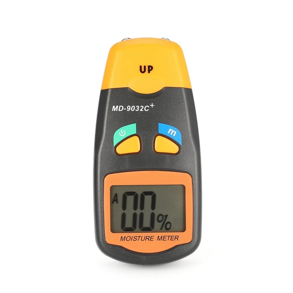 MD-9032C + цифровой ЖК-дисплей влажности древесины измеритель влажности воздуха анализатора и гигрометром декоративные часы для