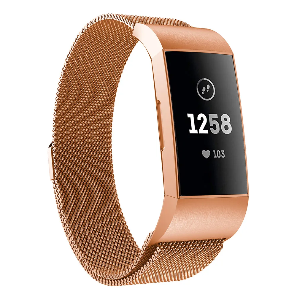 Сменный металлический браслет с магнитной петлей для FitbitCharger 3 NC99