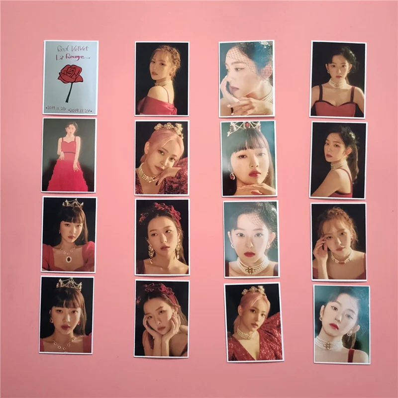 16 шт./компл. KPOP Красные вельветовые фотографии вокруг концерта La Rouge альбом