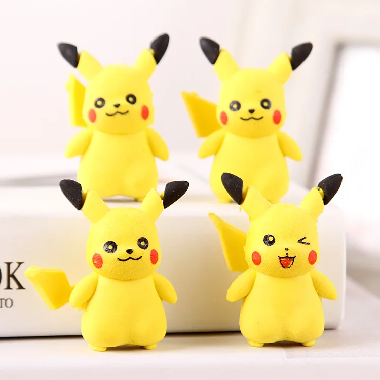 

Cartoon Pikachu Erasers Cute Elf Writing Drawing Rubber Pencil Eraser Stationery For Kids Gifts school supplies