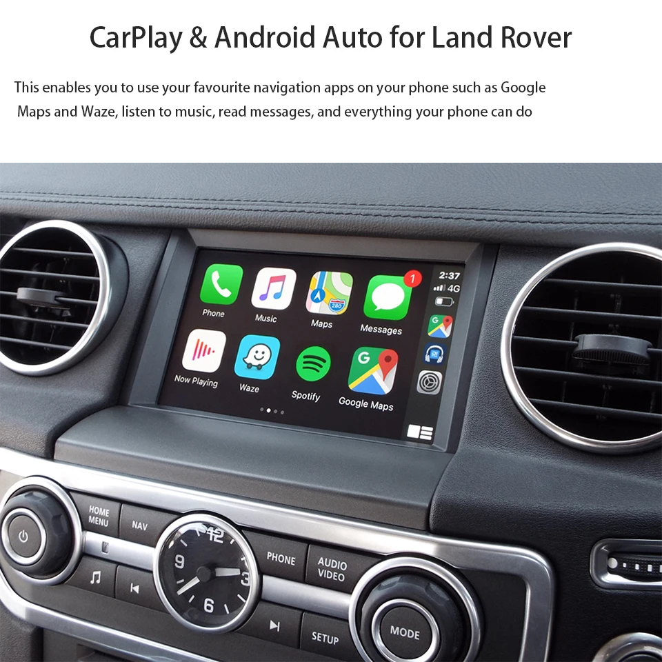 2020 Новый беспроводной Apple Carplay Android авто интерфейс декодер для Land Rover Discovery MuItimedia
