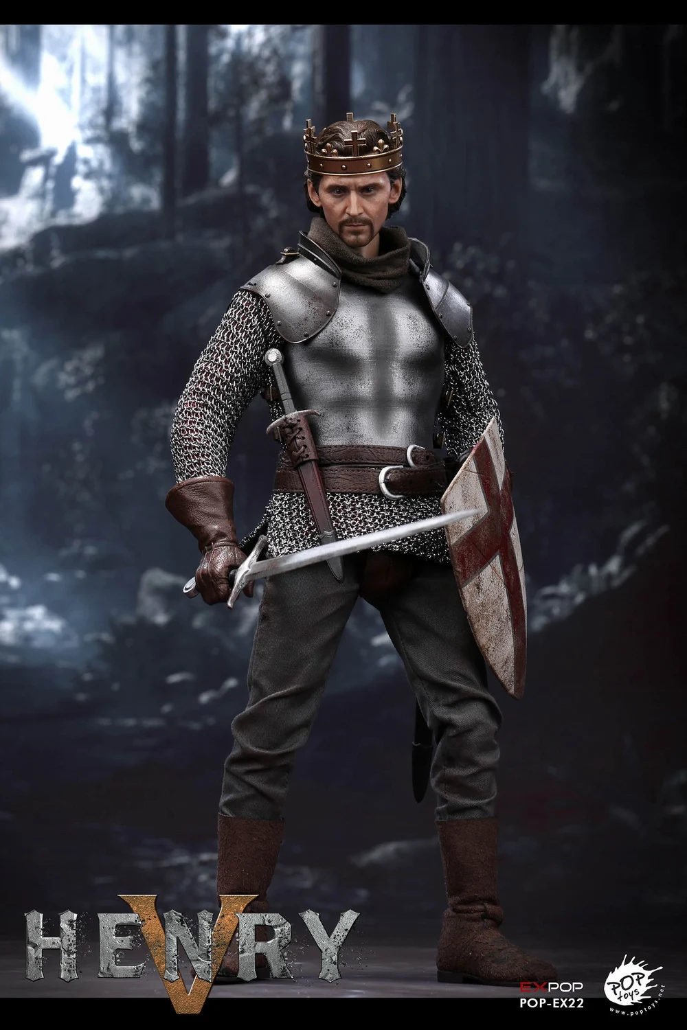 

POPTOYS EX22 King Henry V of England with 2 Heads 1/6 Figure