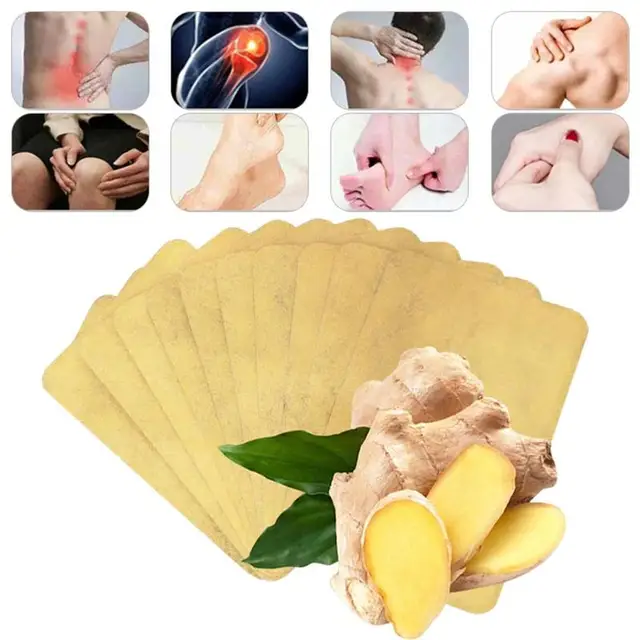 10 Pcs Health Ginger Detox Foot Pads Natural Wormwood Patches Knee Pain Plaster Care Improve Sleep